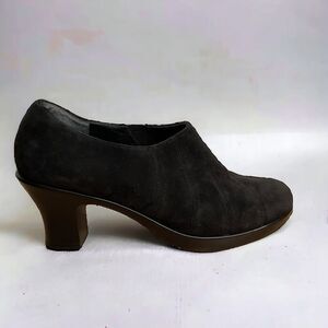 Dansko Bennett Kid Women's Black Suede Heeled Boot Shoes Size 41/US10.5-11